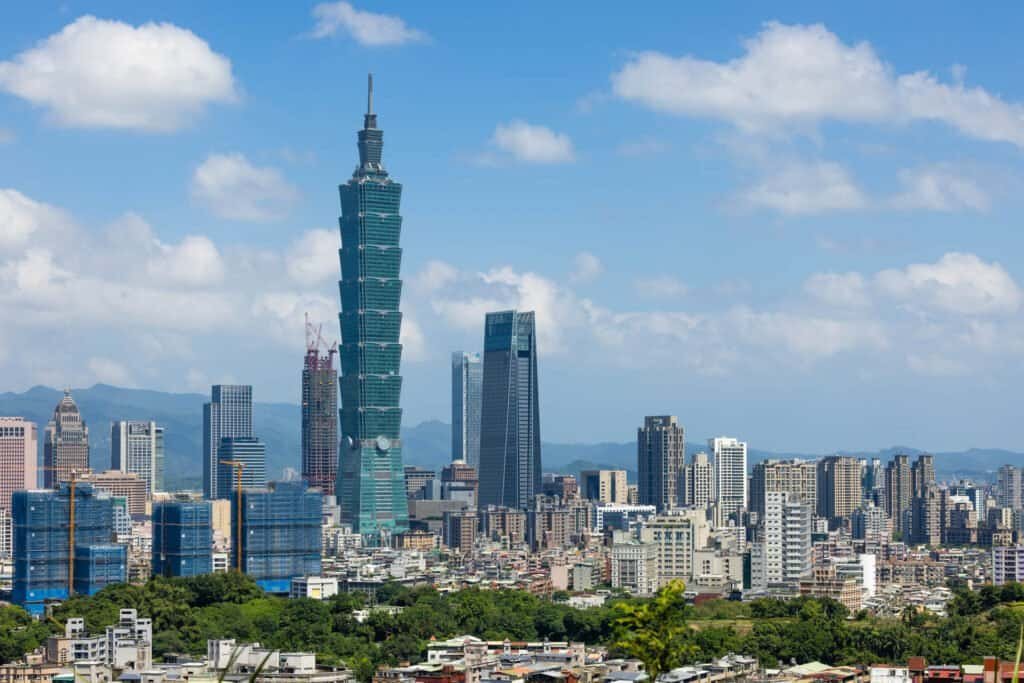 Taipei downtown city skyline, Taipei,